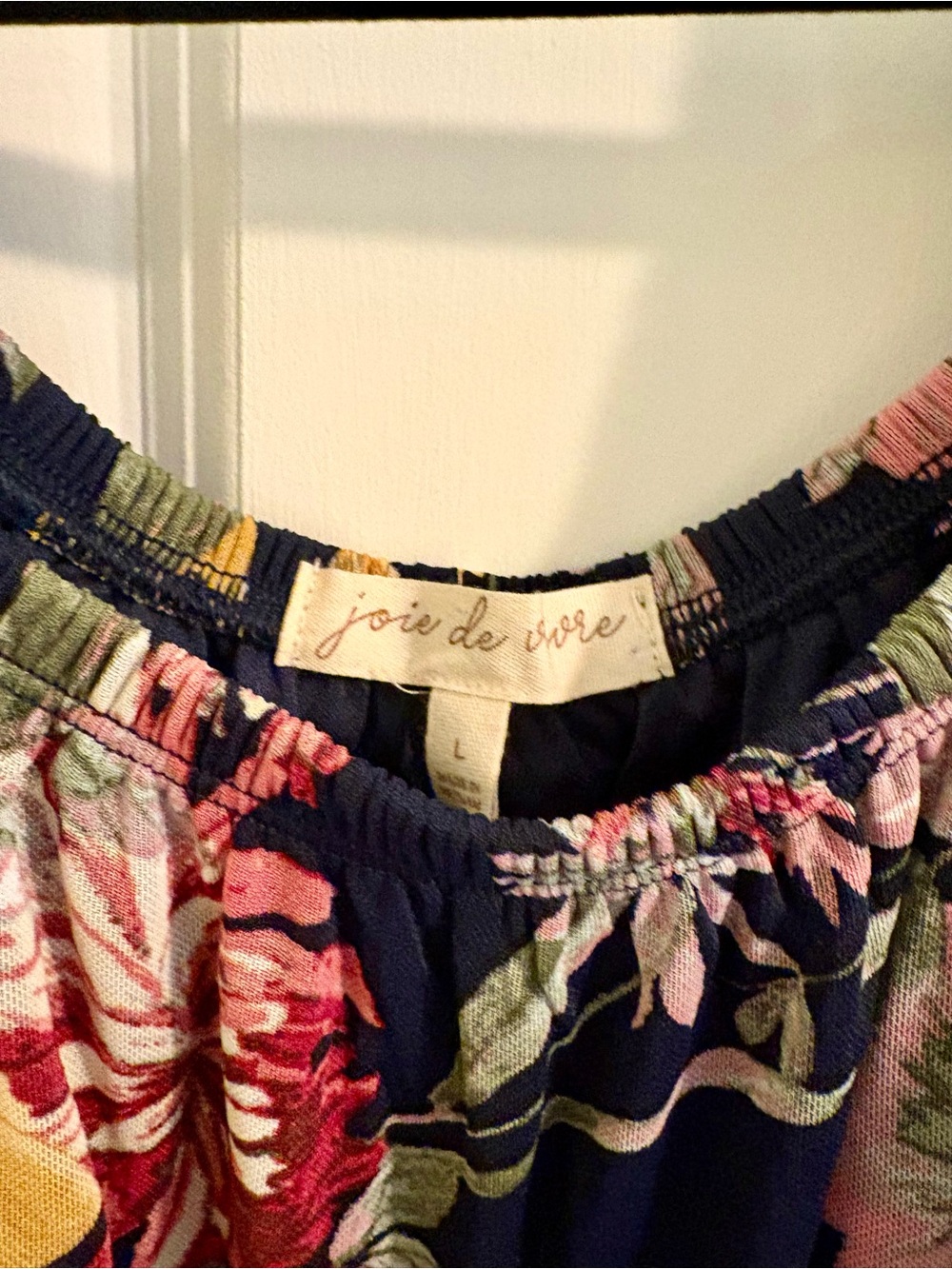 Navy Floral Maxi Dress with Short Ruffle Sleeves - Picture 4 of 9